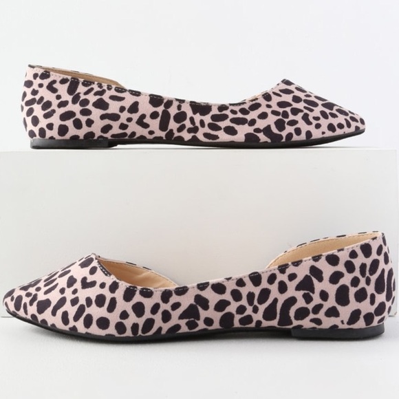 QUPID Zooey Nude Leopard Suede D'Orsay Flats in women’s size 5.5 - Picture 12 of 12